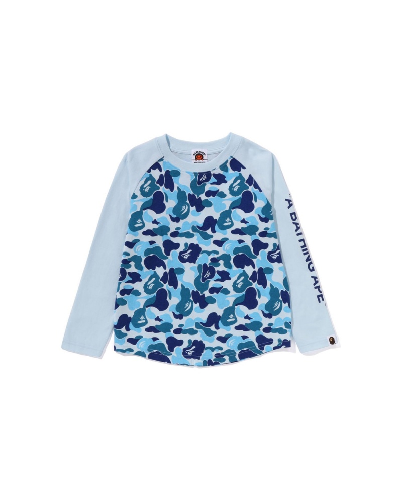 Hauts Bape ABC L/S Bleu Clair Enfant | UCM-20954772